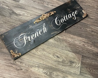 Farmhouse sign / French farm and cottage sign / rustic farmhouse sign / French country sign / rustic sign