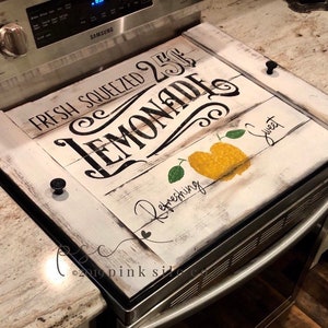 Farmhouse stove cover / noodle board / lemonade noodle board / lemonade sign / fresh squeezed lemonade stove cover