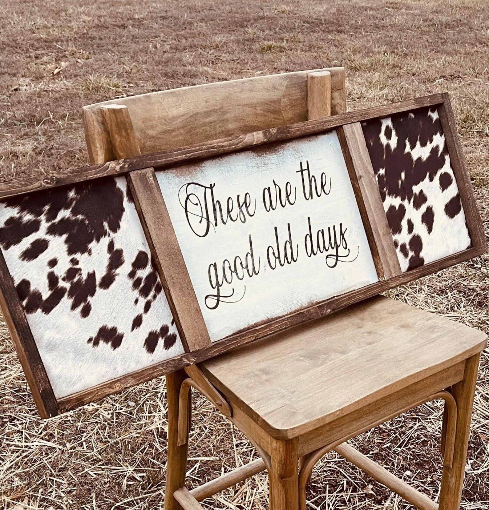Customizable Faux Cowhide Sign / Cow Sign / Painted Wood Sign Etsy