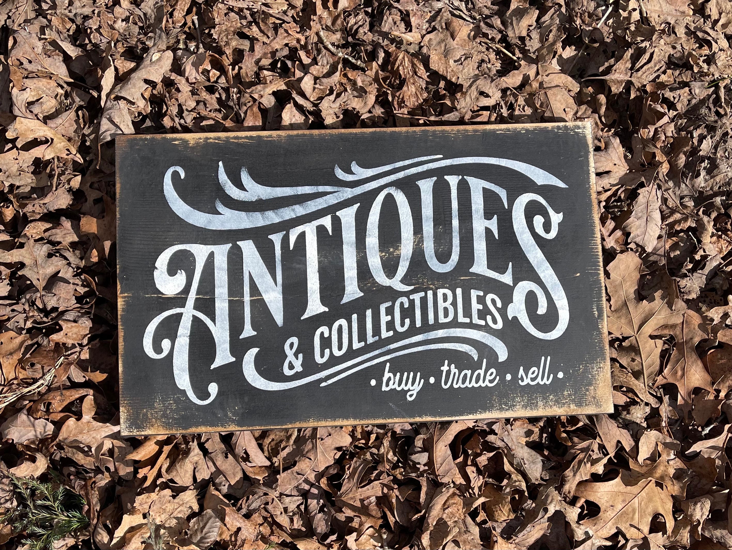 Farmhouse Antiques Sign / Vintage Sign / Antiques Sign / Rustic Sign ...