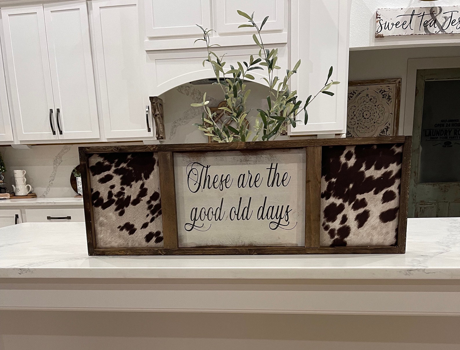 Customizable Faux Cowhide Sign / Cow Sign / Painted Wood Sign Etsy