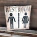 Rustic Restroom Sign / His and Hers Sign / Bathroom Sign / Male and ...