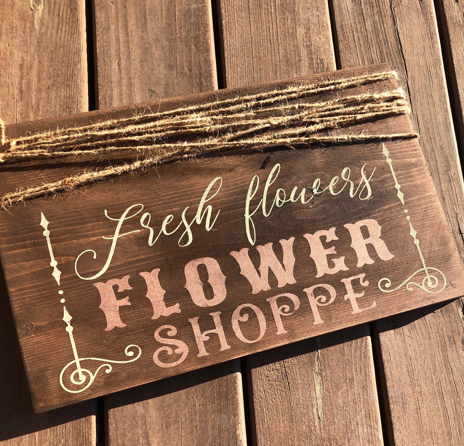 Flower Shoppe Sign / Flower Market Sign / Flower Shop Sign / Etsy