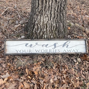Large 4 ft laundry sign / rustic laundry sign / farmhouse wall decor / laundry room sign / bathroom sign / farmhouse wall decor
