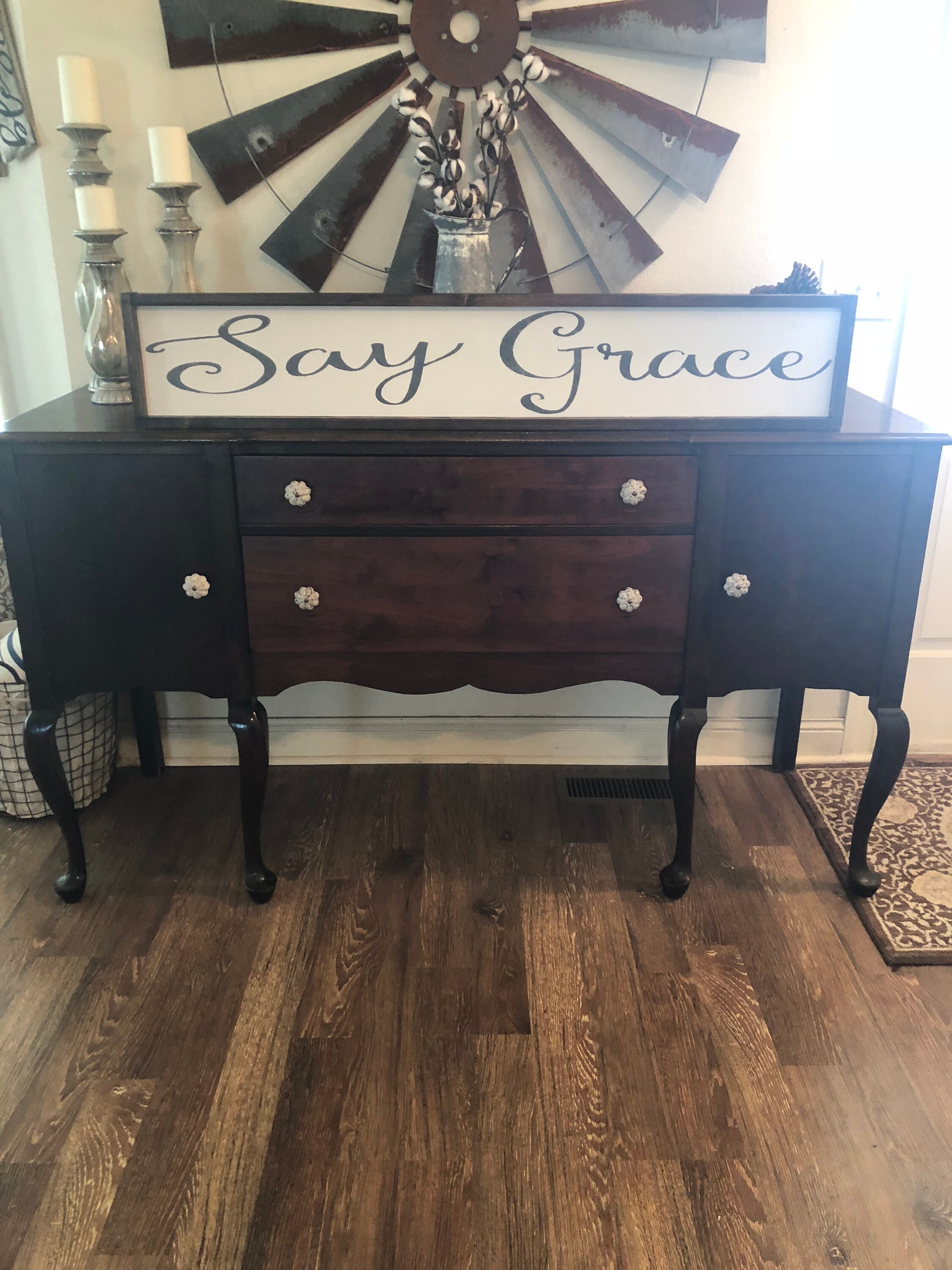 Say Grace Sign / Large Sign / Hand Painted Sign / Dining Room - Etsy