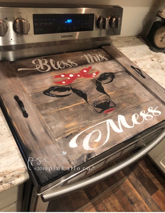 Farmhouse Stove Top Cover Noodle Board, Oven Cover, Stove Cover