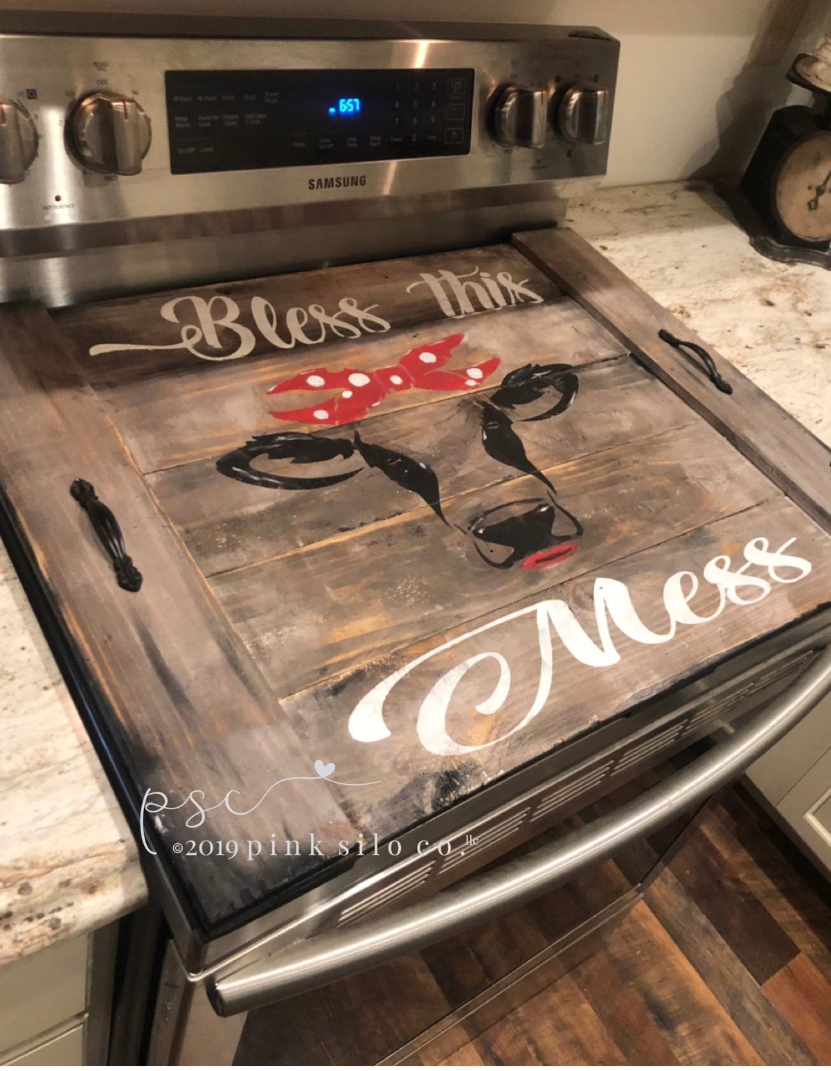 Lets Eat Yall Stove Cover / Farmhouse Noodle Board / Stove Cover