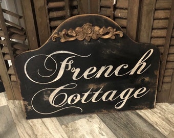 French country sign / French cottage sign / farmhouse sign / rustic decor / French decor
