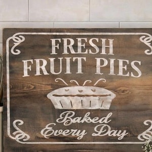 Glass Fresh Baked Pies Sign - Etsy
