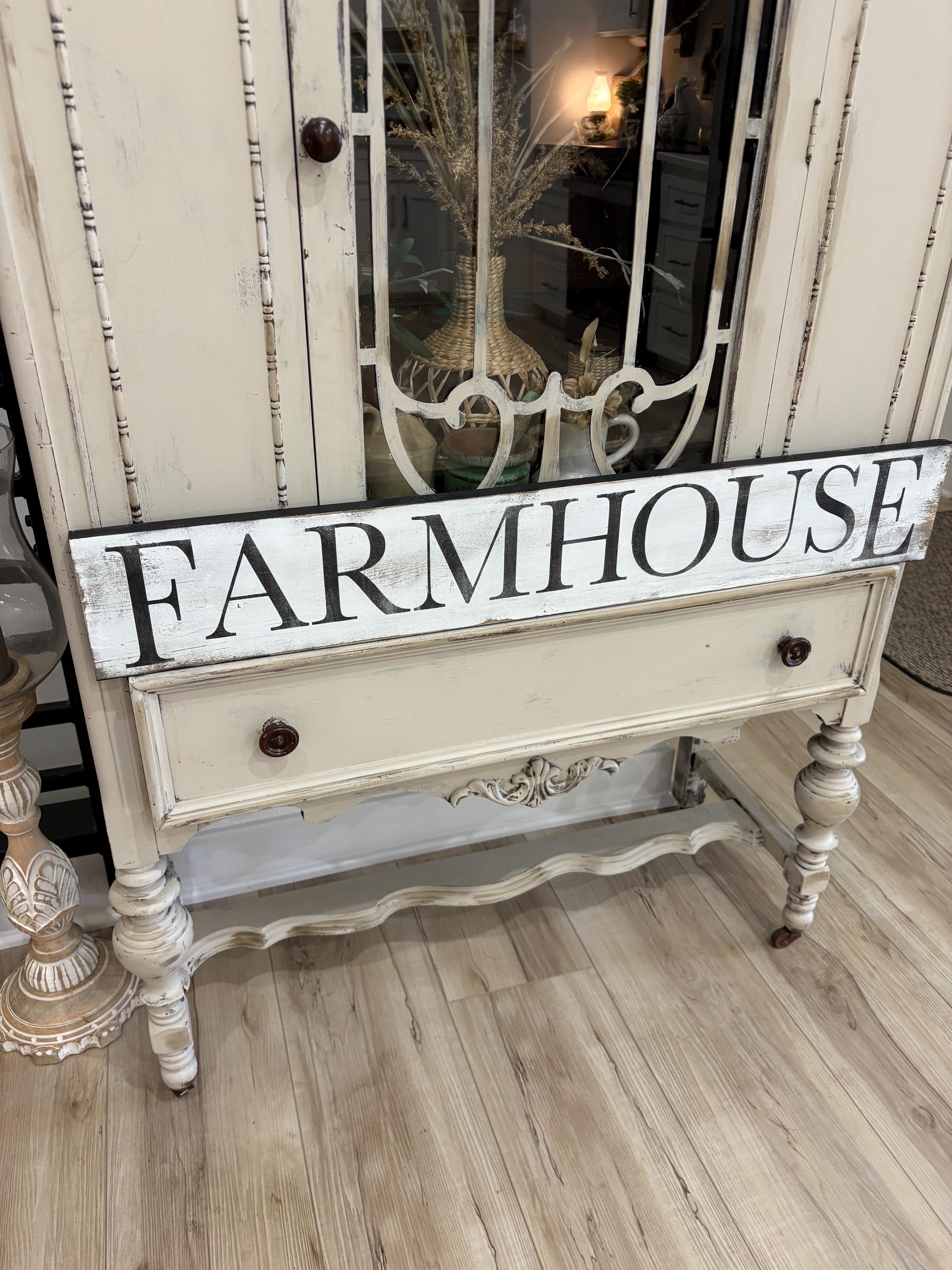 Hand Painted Farmhouse Sign: Rustic Distressed Wood Wall Decor - Etsy