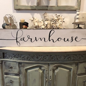 Hand Painted Farmhouse Sign: Rustic Distressed Wall Decor