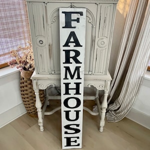 Vertical farmhouse sign / Huge Farmhouse sign / modern farmhouse sign / large farmhouse sign / rustic wall decor / country wall decor