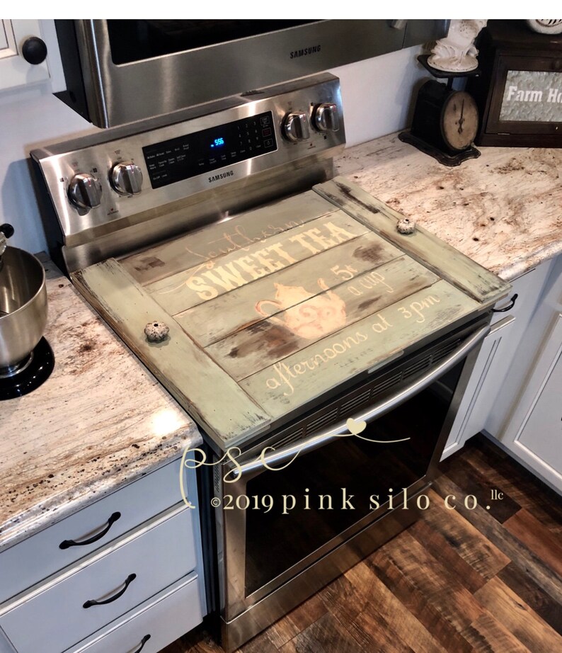 Farmhouse stove top cover / Sweet tea stove cover / noodle Etsy
