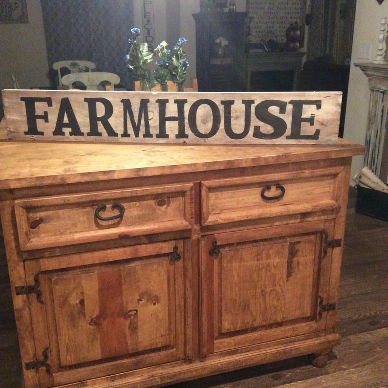 Large Farmhouse Sign /rustic/ Large Sign / Distressed /kitchen Etsy