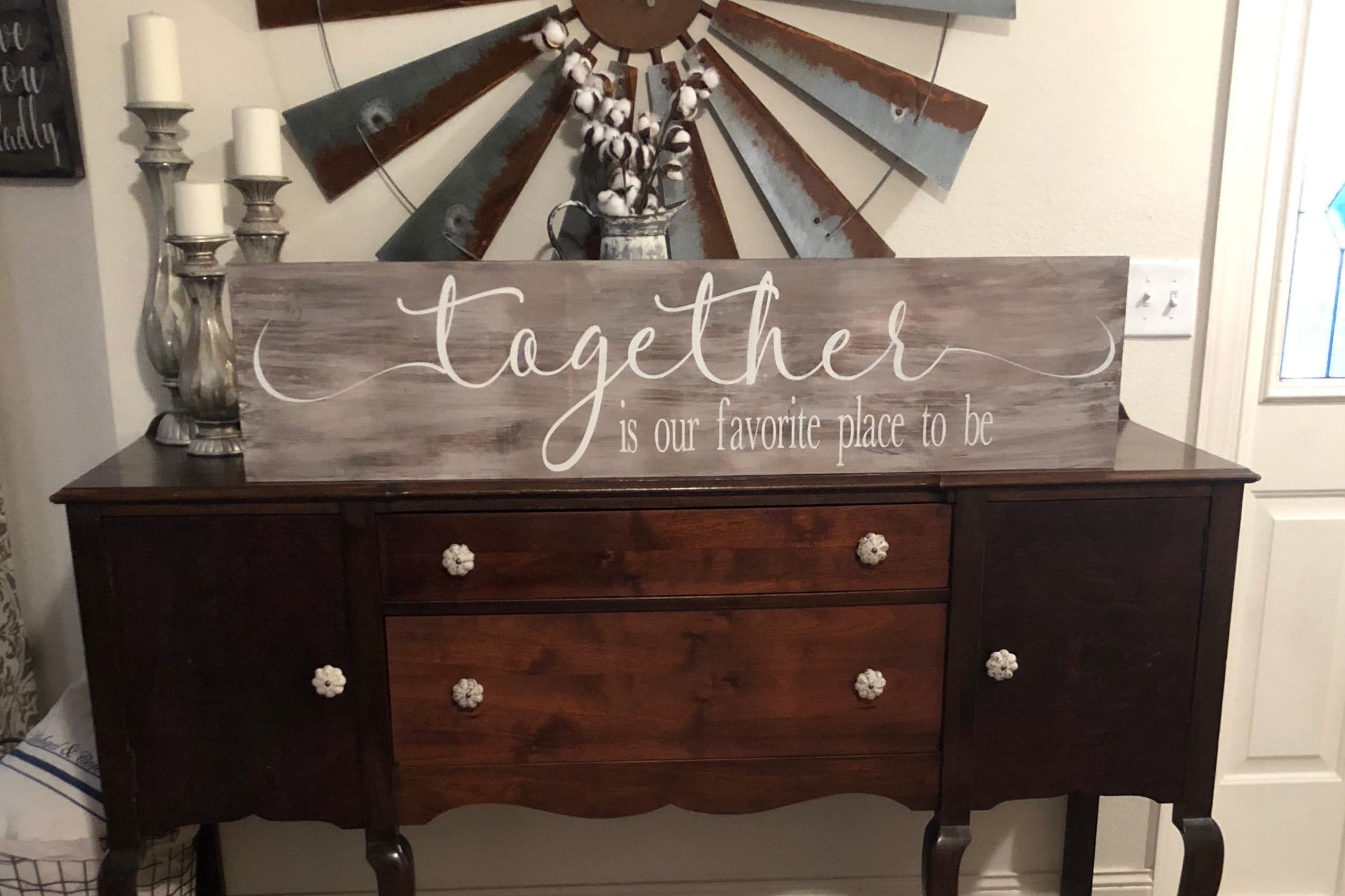 Large together sign / 48 x 12 / together is our favorite | Etsy