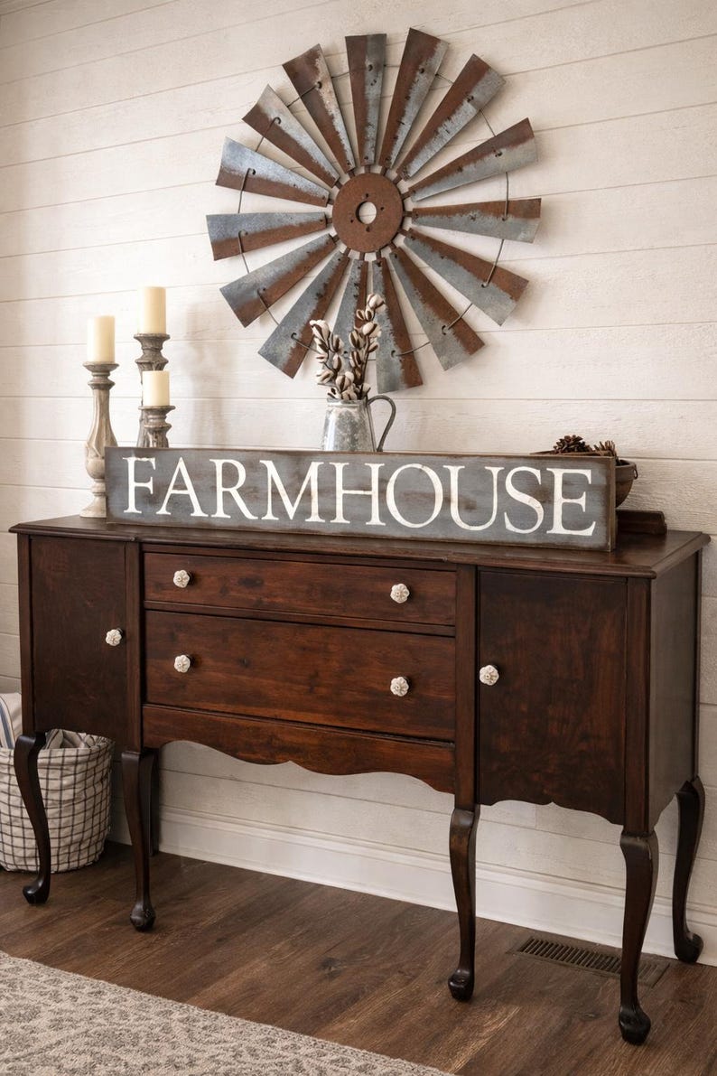 Farmhouse Sign / 3,4 or 5 Ft Farmhouse Sign / Rustic Sign / Farmhouse ...