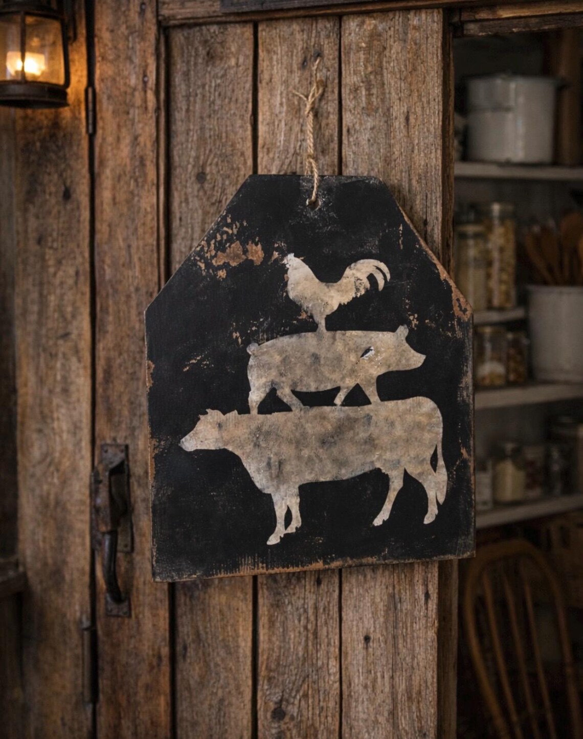 Rustic Animal Sign Hand Painted Farmhouse Tag Sign: Rustic Animal Decor (13x11.25) - Etsy