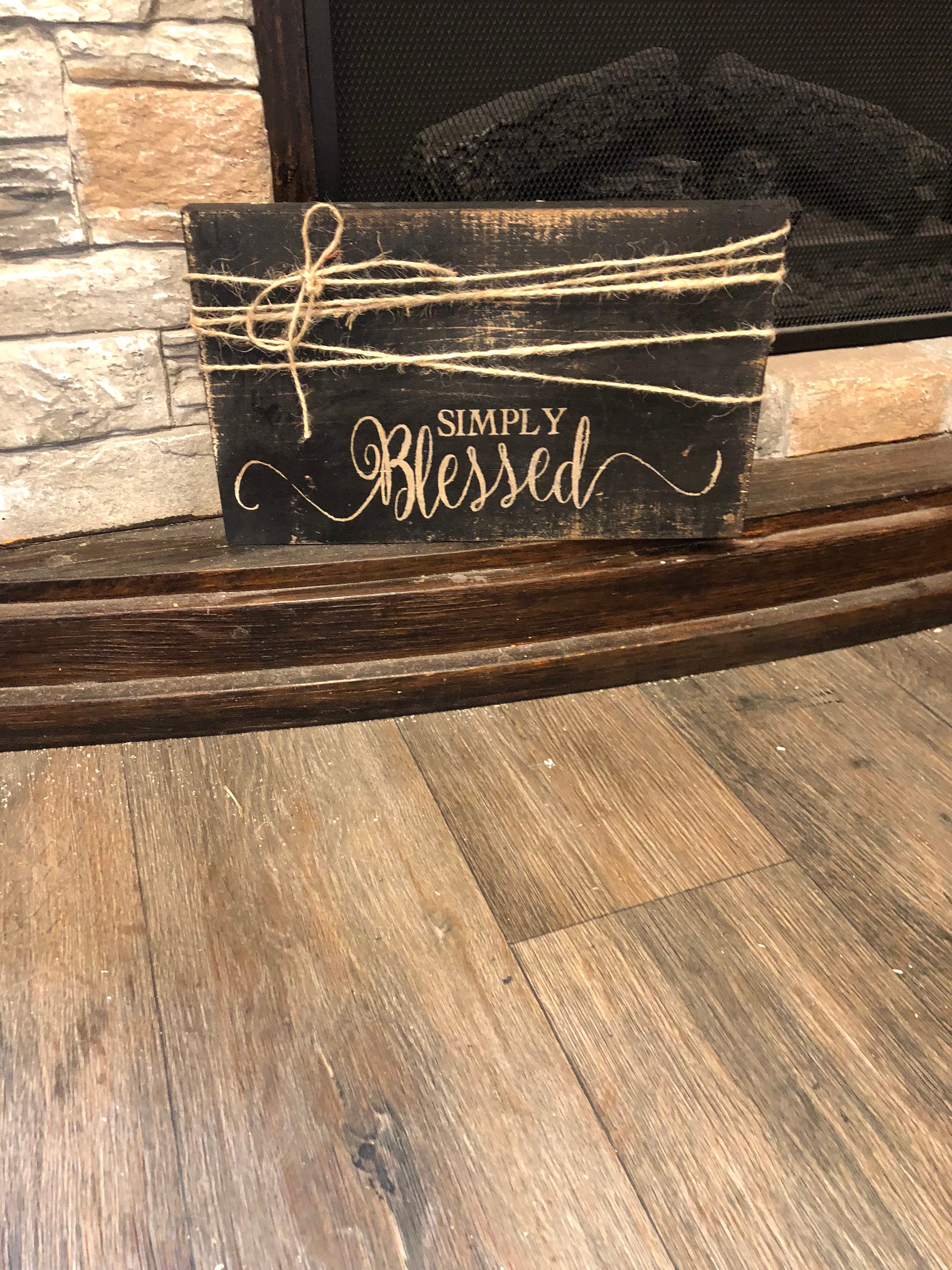 Simply Blessed Gift, Linen Tote Bag, Inspirational Tote