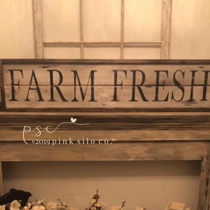 Faux shiplap farm fresh  sign / rustic  sign / farm sign / farmhouse sign