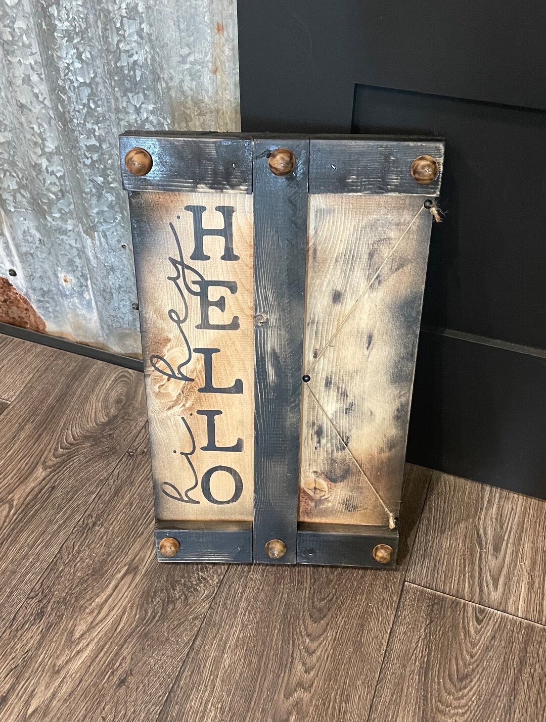Ready to Ship / Rustic Sign / Western Aztec Sign / Hello Sign / Western ...