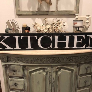 Kitchen sign / farmhouse country /  distressed sign /  rustic decor /  large 4 ft wall sign