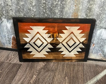 Ready to ship / Aztec   sign / western sign / unique rustic sign / boho decor / western decor