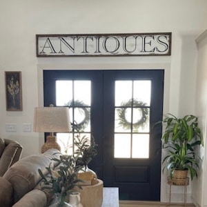 Farmhouse antiques sign / vintage inspired sign / rustic antiques sign / modern farmhouse sign / wood sign