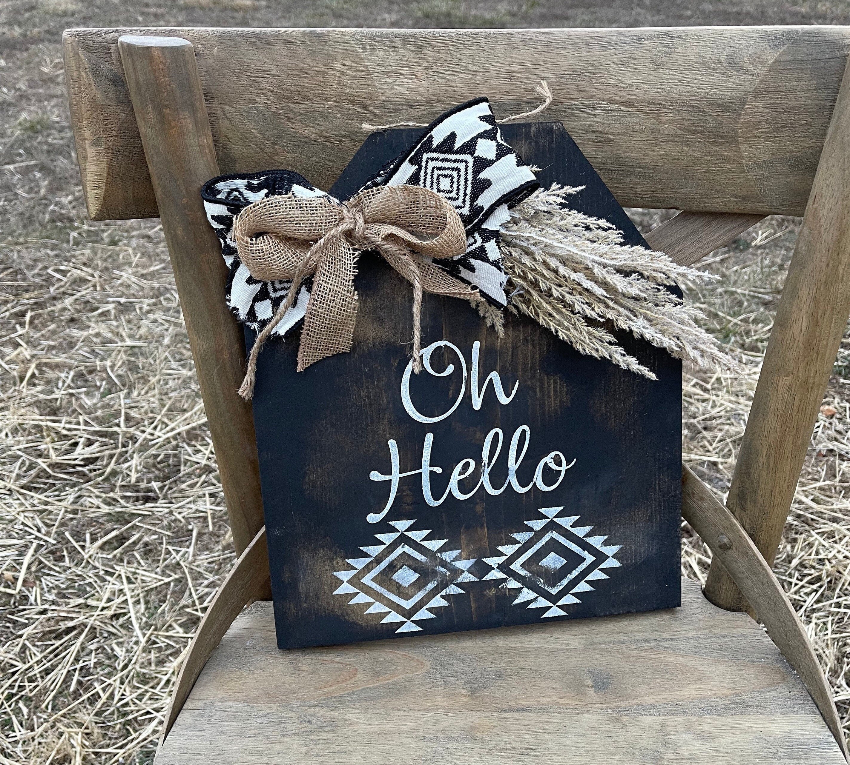Hand Painted Farmhouse Sign: Aztec Tribal Decor, Western Wood Sign - Etsy