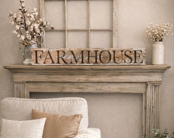 Farmhouse sign / 4 ft farmhouse sign / rustic sign / farmhouse wall decor / distressed sign / hand painted wall decor