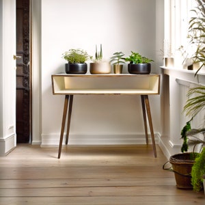 Scandinavian Entryway Console, Minimalist Entryway Table image 1