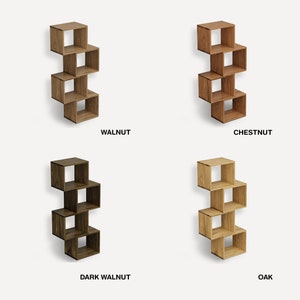 Modular Bookshelf, Real Wood Bookshelf, Minimalist Bookshelf image 9