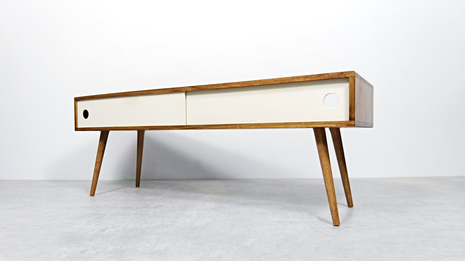 Mid Century Media Table Scandinavian Media Console TV Stand - Etsy