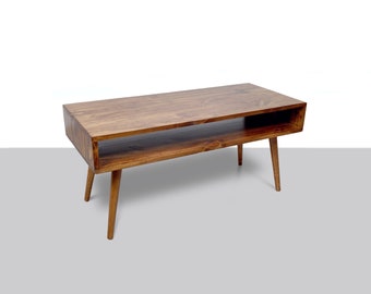 Mid Century Modern Coffee Table, Minimalist Coffee table, Real Solid Wood Coffee Table