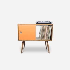 Mid Century Modern Record Console, MCM, Vinyl storage, Media stand, Turntable stand image 2