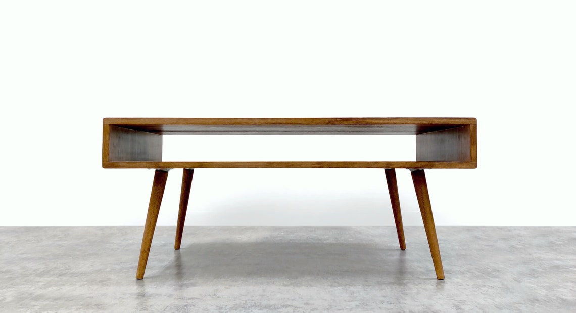 Mid Century Modern Coffee Table Minimalist Coffee Table Real Etsy