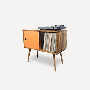 Mid Century Modern Record Console, MCM, Vinyl storage, Media stand, Turntable stand image 6