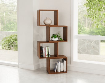 Étagère modulaire, étagère en bois véritable, étagère minimaliste