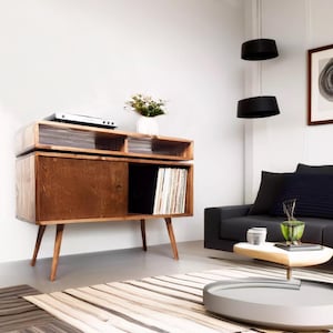 Mid Century Modern Credenza, Sideboard, TV Stand, Vinyl Record Console