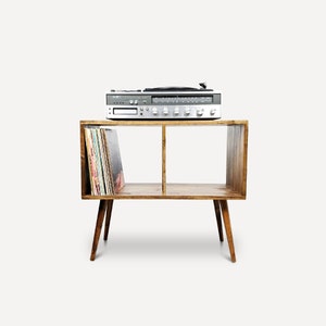 Mid Century Modern Record Console, Vinyl Record Player Console, Turntable Stand image 5