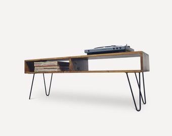 Scandinavian Media Console, TV Stand, Record Player Console, Hairpin Legs