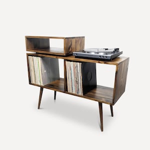 Scandinavian Media console, Mid Century Modern Record Console, Media Table