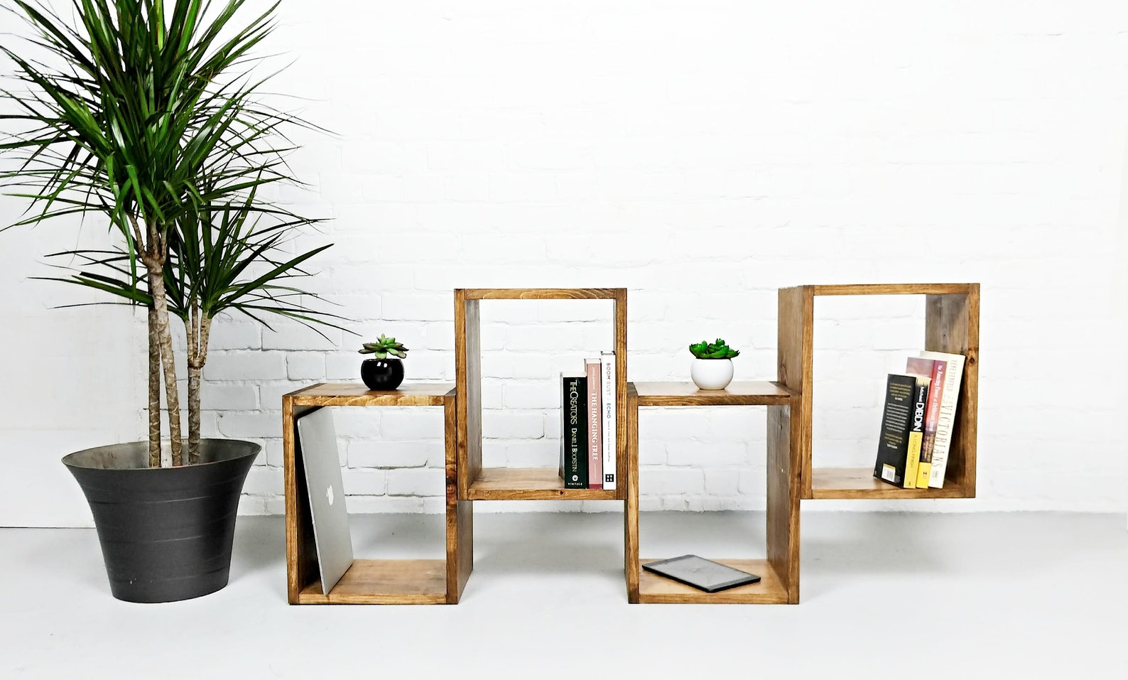 Modular Bookshelf Real Wood Bookshelf Minimalist Bookshelf Etsy