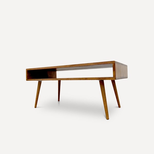 Mid Century Modern Coffee Table, Minimalist Coffee Table, Real Wood Coffee Table