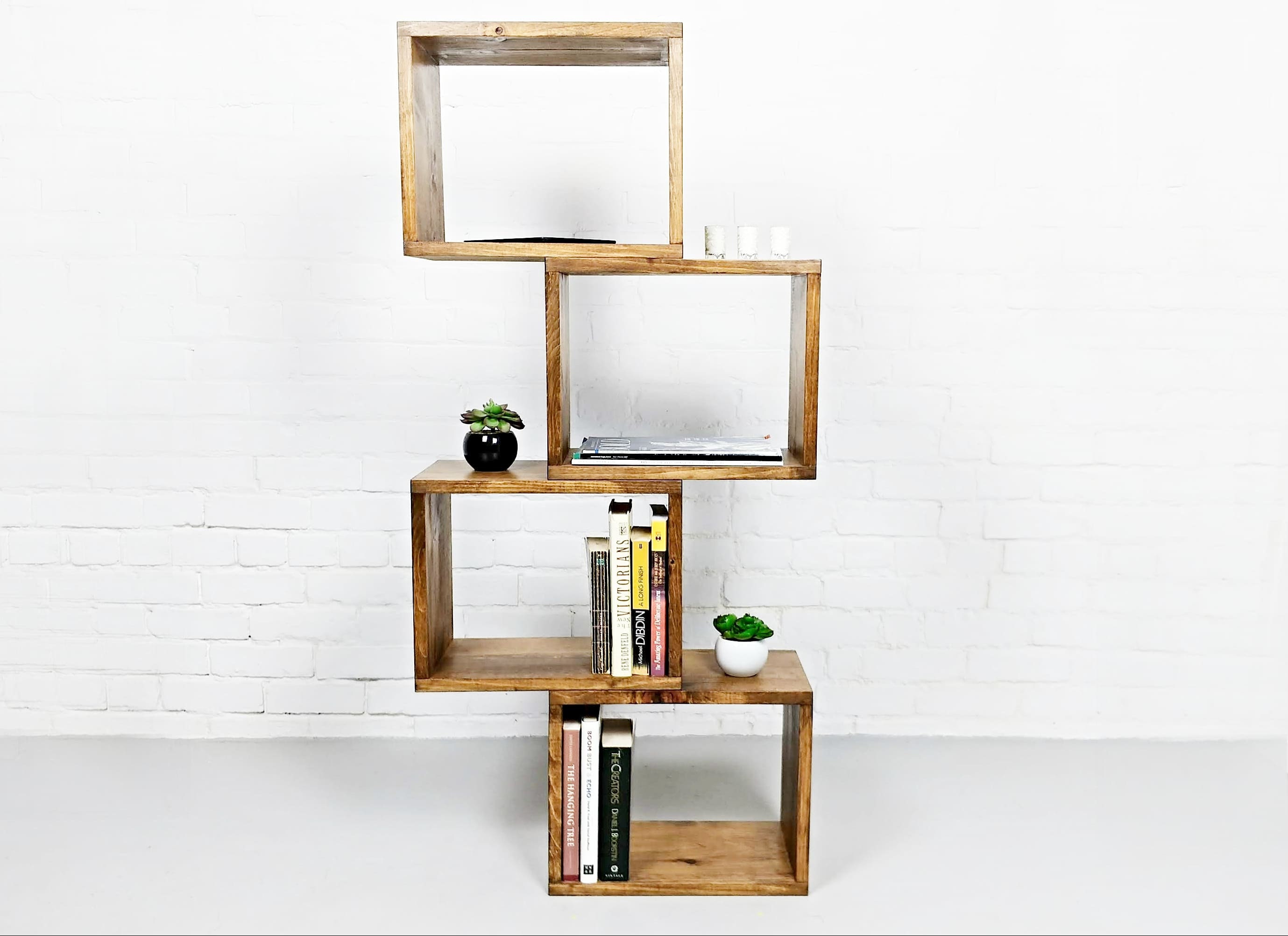Modular Bookshelf Real Wood Bookshelf Minimalist Bookshelf Etsy