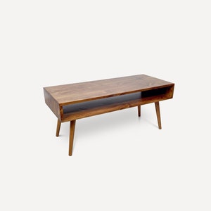 Mid Century Modern Coffee Table, Minimalist Coffee table, Real Solid Wood Coffee Table image 3