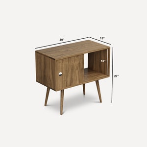 Mid Century Modern Record Console, MCM, Vinyl storage, Media stand, Turntable stand image 8