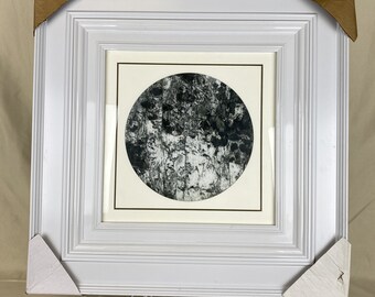 Natural Dali Marble Picture, Sliced Rock, Framed, Lotus pond view, Garden view