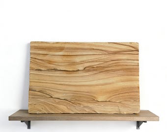 Wood-Grain Sandstone Art – Natural Stone Painting, Desert Dunes Decor