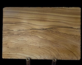 Natural Sandstone Slab, Desert Dunes Wood Pattern, Art Stone Decor