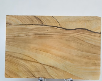 Wood-Grain Sandstone Art – Natural Stone Painting, Home Decor